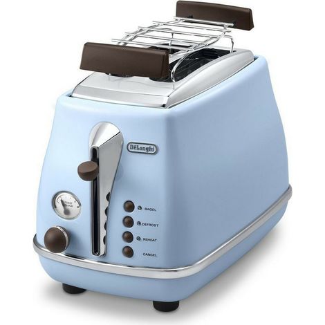DeLonghi CTOV2103AZ Tostapane a 2 Scomparti Potenza 900 W Vintage Blu (1/5)