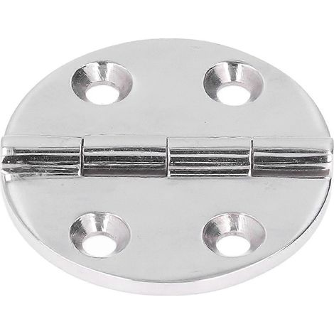 64mm Round Hinge 316 Stainless Steel Mirror Polished Hinges Hole Mounting compatible withMarine Equipment (1/5)