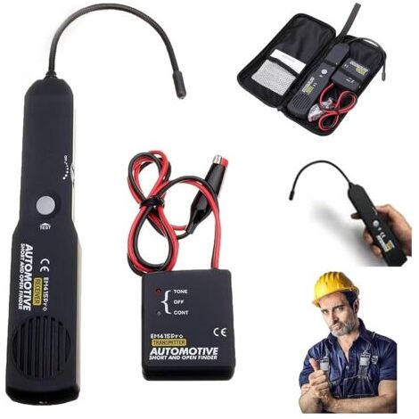 Em415pro Traceur de câble électrique, détecteur de circuit ouvert et court, testeur de circuit automobile, outil de diagnostic de circuit de voiture numérique DC 6-42 V, détecteur de circuit et kit de (1/5)