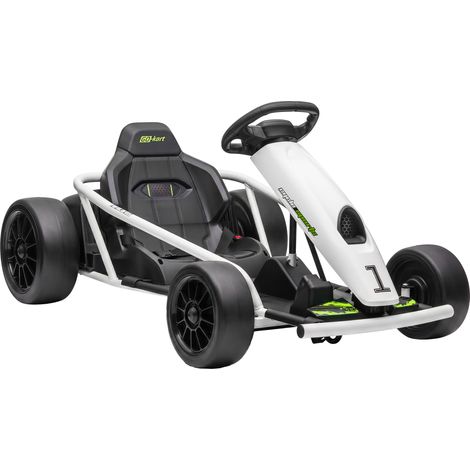 24 V Elektro Go-Kart für Kinder Bis 13 Km/h Gokart mit Drift-Funktion, Drift-Kart mit 2 Motoren für 8–12 Jahre Weiß (1/5)