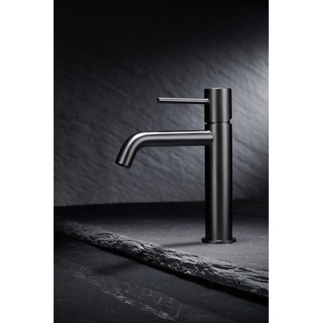 Imex - Grifo Monomando Lavabo Caño Bajo Black Gun Serie Monza (1/5)