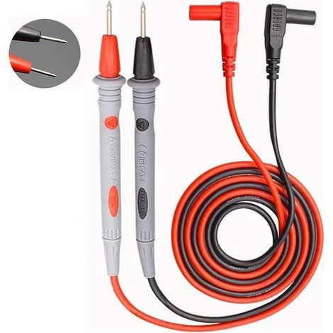 Pair Multimeter Probes, 1M Cable, 1000V/20A/CAT III/IV Multimeter Test Tips, Multimeter Test Cable, Multimeter Probe, Multimeter Test Lead, Silicone Electrical Test Kit (1/4)