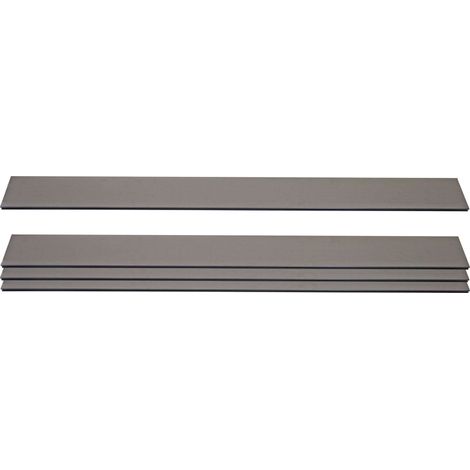 4er Set Latten für WPC-Sichtschutz Savoie, Bretter Windschutz, ca. 1qm 180cm, grau