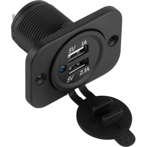 Chargeur de voiture USB Peiying pour montage, 1000 mA, 2100 mA, 5 V (1/3)