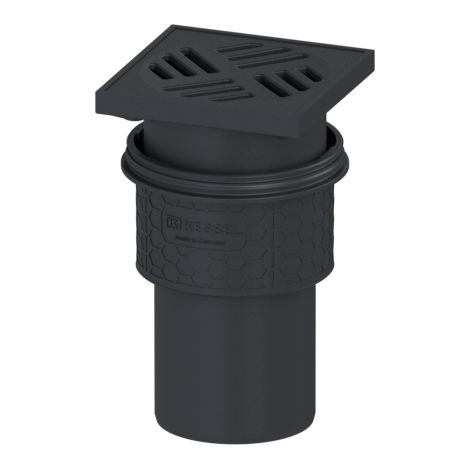 Kessel drain de plancher Practicus 4521040 DN100, la rouille, le drain vertical