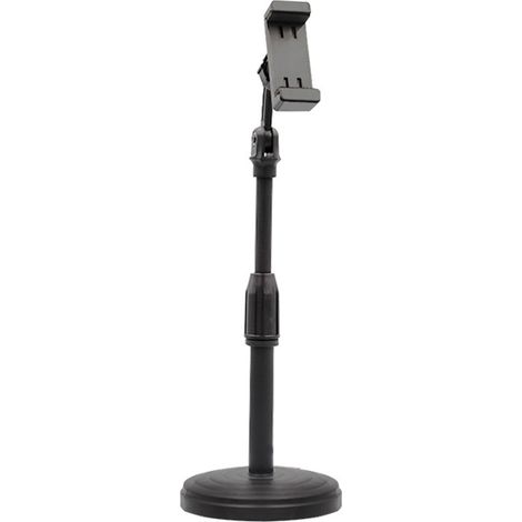 Support Téléphone Portable Réglable En Hauteur Et En Angle - Base Ronde Stable - Pour Conférence Vidéo Et Visionnage - 1 Pièce (1/5)