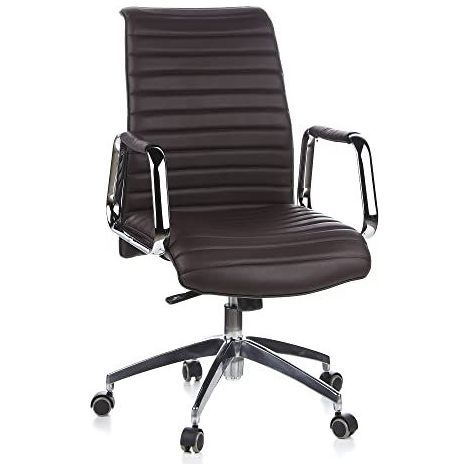 Siège de bureau / Fauteuil de direction ASPERA 10, cuir Nappa marron hjh OFFICE