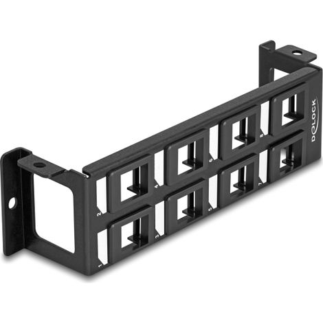 Delock Panel de montaje Keystone de 8 puertos para montaje en superficie, vertical