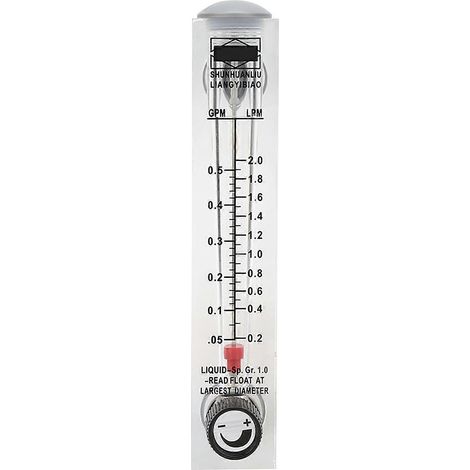 Débitmètre à bouton LZM-15T 0,1-0,5 GPM, type panneau, mesure de débit pour liquides ZG1/4". (1/4)