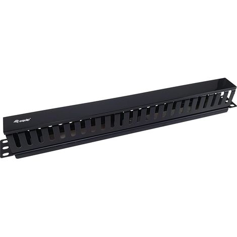Pannello per la gestione dei cavi per rack da 19", nero, 327314