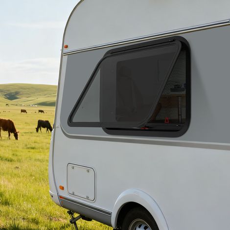 Fenêtres de camping-car, fenêtres de secours, doubles fenêtres coulissantes avec moustiquaires pour camping-cars, caravanes,700500mm (1/5)