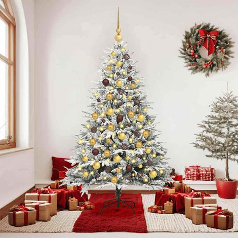 vidaXL Artificial Pre-lit Christmas Tree with Ball Set 300 LEDs (1/5)