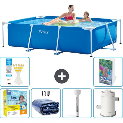 Rechteckiger Frame Pool - 220x150x60 cm - 7-teilig S10