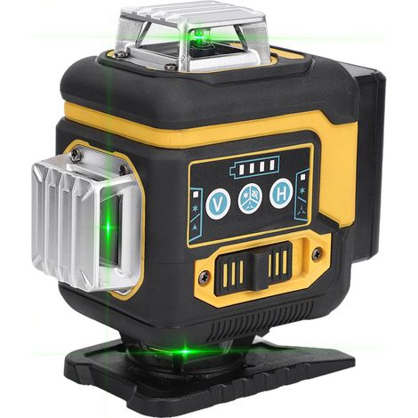 Niveau laser 16 lignes, avec télécommande et sac en tissu, mode impulsionnel, nivellement automatique, 2 batteries 2400 mAh (1/5)