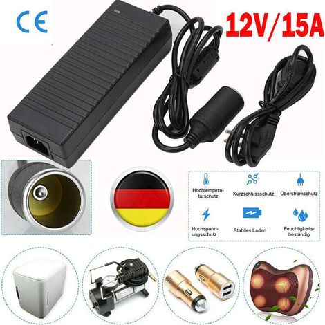 [NX][LD] Chargeur de voiture 230 V - 12 V, alimentation 180 W 15 A, redresseur, convertisseur de tension DE (1/5)