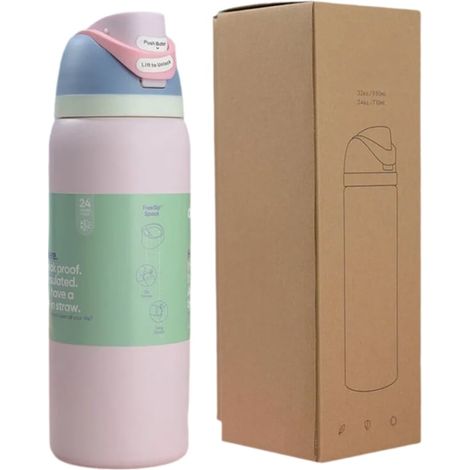 Garrafa Térmica Owala Freesip Em Aço Inoxidável Com Canudo 32 Oz (1/4)