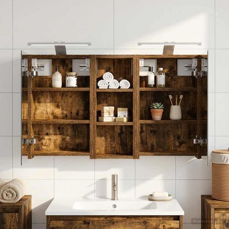 vidaXL Bathroom Cabinet Set 3 pcs 80 x 10.5 x 50 cm Engineered wood (1/5)