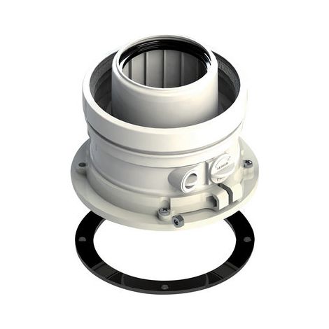 Kit Attacco per Tubo Coassiale Verticale 100 x 60 Ferro Ø 100 x 60 (1/2)