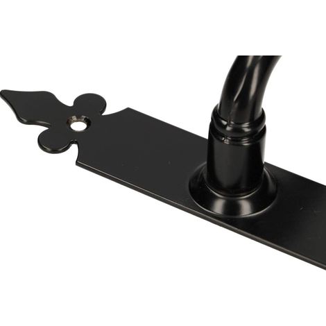 KOTARBAU Maniglia per porta 72 mm PZ/BB/WC Maniglia per porta, maniglia per porta, set decorativo nero universale interno esterno ferro battuto antiruggine (BB) (1/4)