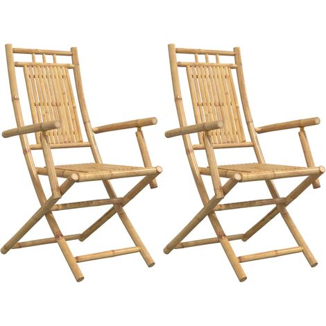 Maison Exclusive - Sedie pieghevoli 2 pezzi 53x66x99 cm in bambù (1/5)