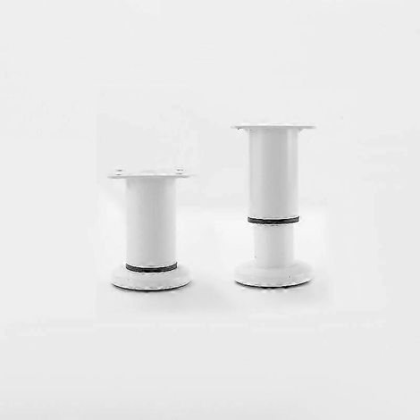 Ensemble de table en quatre pièces à montage rapide avec pieds réglables en hauteur, adaptable à différents besoins, hauteur 18-30 cm, blanc. (1/5)