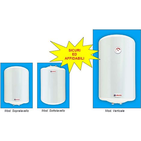 SCALDACQUA ELETTRICO SCALDABAGNO LT. 15 SOTTOLAVELLO 1200 WATT ATLANTIC (1/6)