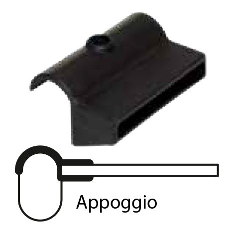 SUPPORTO AD APPOGGIO IN PVC PER ASTA ORTOPEDICA- 10,0 pz