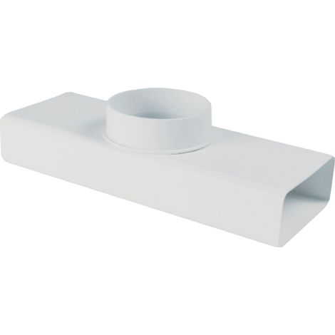 Derivación en T rectangular/ circular Blanco 55×110 /Ø 100 (1/2)