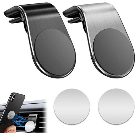Set mit 2 magnetischen Auto-Lüftungsschlitzhalterungen (schwarz, silber) (1/5)