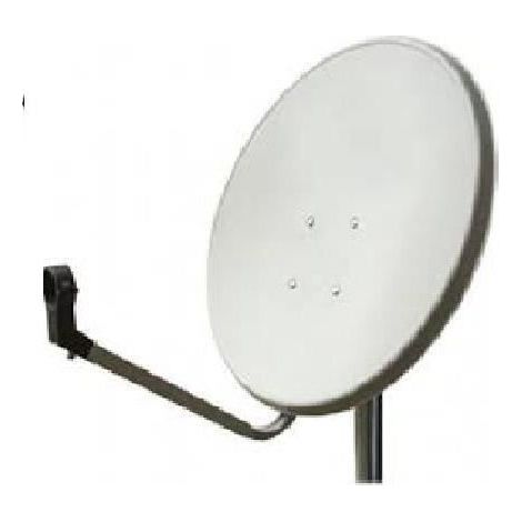 Parabole satellite acier Blanche 65cm avec Support LNB en Acier Galvanisé idéal ASTRA EUTELSAT