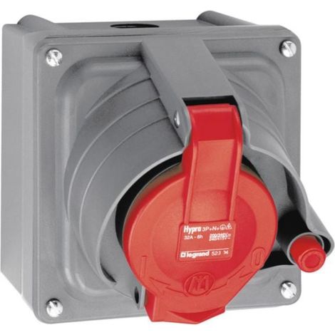 Prisinter fixe Hypra IP44/55 32A - 380V à 415V - 3P+N+T - plastique - LEGRAND