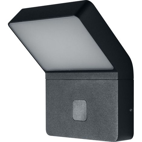 OSRAM ENDURA Applique LED, blanc chaud 3000 K, éclairage extérieur, 12W, détecteur de mouvement discret, IP44, 750lm, aluminium moulé sous pression, gris foncé