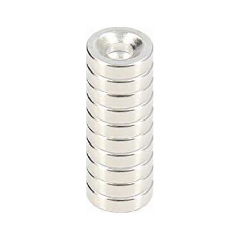 Magneti al neodimio Ferrestock fskndc007 15x4 mm foro centrale (1/2)