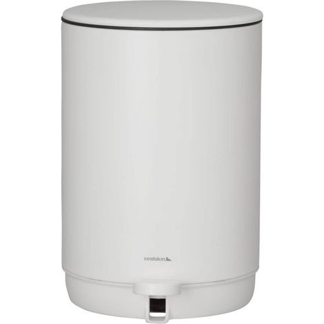 Poubelle Salle de Bain, Poubelle Toilette Wc, Poubelle à pédale, 5 l, Blanc (1/2)