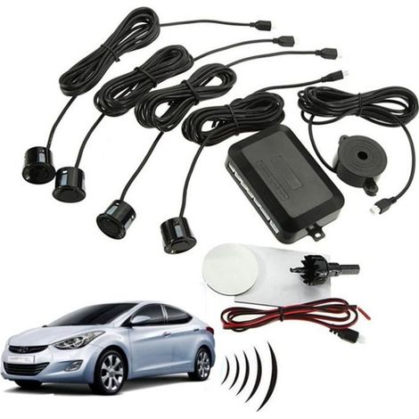 TEMPSA Kit Capteur Stationnement Inverse Radar de Recul Voiture Auto 4 Parking Sensors (1/4)