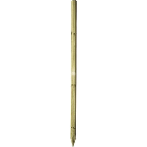 Poteau pour clôture bois 250cm – Imprégné haute pression – Profil octogonal – Pour clôtures à planches permanentes – 1666260825