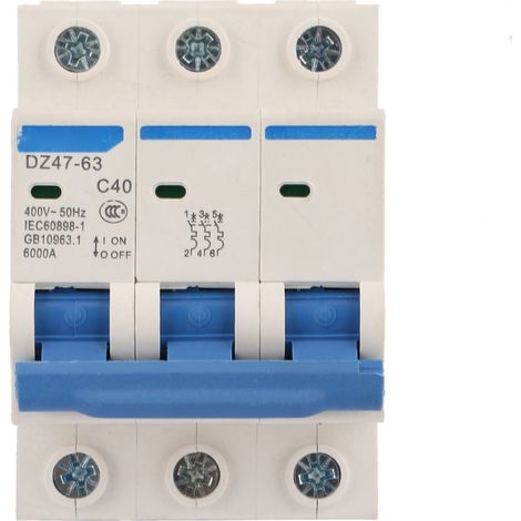 Disjoncteur miniature tripolaire DZ47-63 40 A 400 V (1/5)