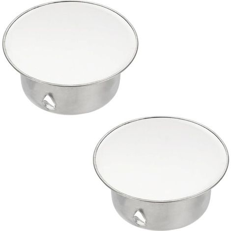 Couvercle de cheminée, étanchéité réglable, couvercle de trou rond, adapté aux tuyaux de diamètre 50 mm, argent - 2 pièces (1/5)
