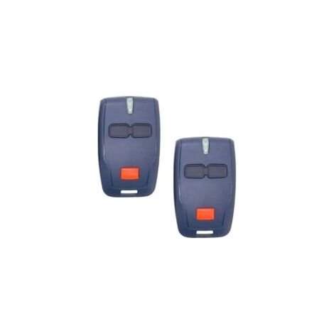 Juego de 2 mandos a distancia universales BFT de 433 MHz para puertas de garaje, compatibles con el abridor de puerta de garaje BFT Mitto 2, llavero de 2 canales con anilla. - Crezuo