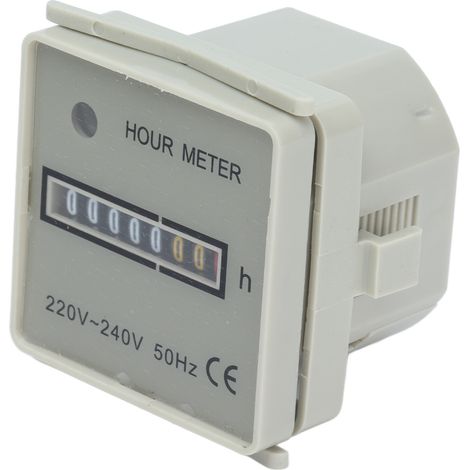 Compteur horaire mécanique industriel avec voyant HM-2/UWZ48 220-240V 0.3W horamètre pour générateur compresseur (1/5)