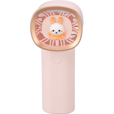 Ventilateur portable, rechargeable par USB, 3 vitesses réglables, petit ventilateur, 2400 mAh, rose. (1/5)