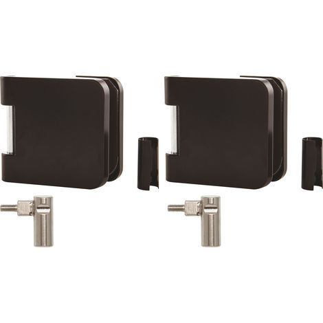 Glastürband Solido Türband Office für Glastüren mit Rahmenteil Incanto rechts, Tragkraft 55 kg, Alu schwarz (1/4)