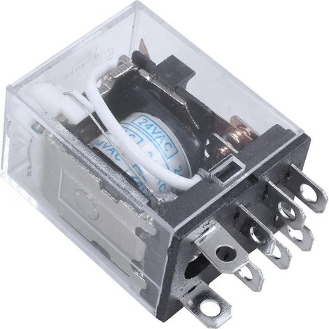 Relais électromagnétique JQX-13F LY2 AC 24V à bobine, 8 broches, DPDT, LED rouge (1/5)