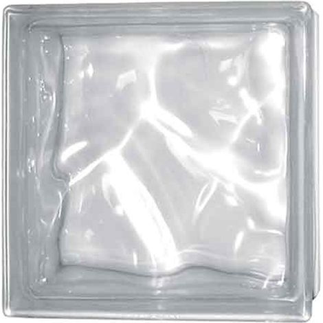 VETROMATTONE ONDULATO TRASPARENTE 19x19x8 cm Q.TA 6