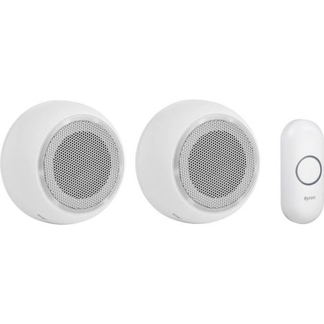 Byron DBY-23514 Timbre inalámbrico blanco alcance 175m