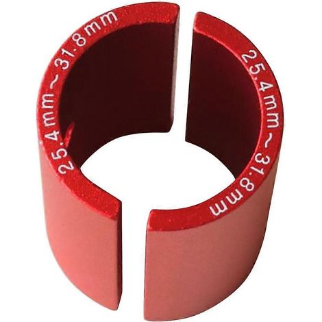 Cale d'espacement pour guidon de vélo, adaptateur de potence réducteur de taille rouge (1/5)