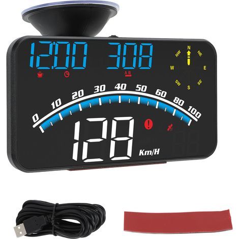 Shanrya HUD de Voiture, Compteur de Vitesse GPS Universel HUD Alarme de Vitesse de Camion de Voiture. (1/5)