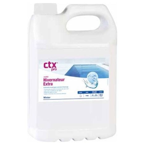Hivernage piscine anti-algues – Traitement complet 5 L – Algicide, fongicide, bactéricide, floculant – Prévention algues et tartre – CTX
