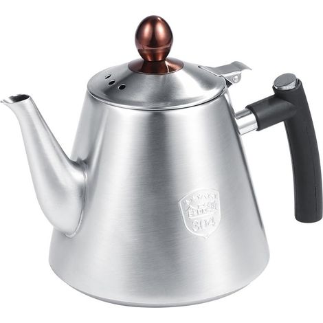 Théière 1,2 L Acier Inoxydable Base Épaisse Poignée Silicone Anti-brûlure Induction Cuisine Quotidienne (1/5)