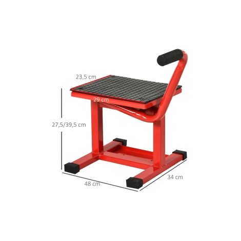 Lève-moto capacité 150 kg avec hauteur réglable de 275 à 395 mm pour garage et extérieur (1/5)